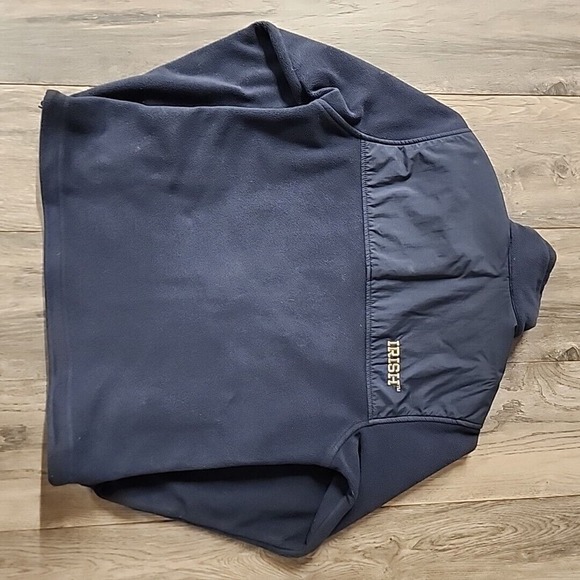 Columbia Notre Dame Fighting Irish Sz S Fleece Jacket Coat Navy Blue - Picture 3 of 3